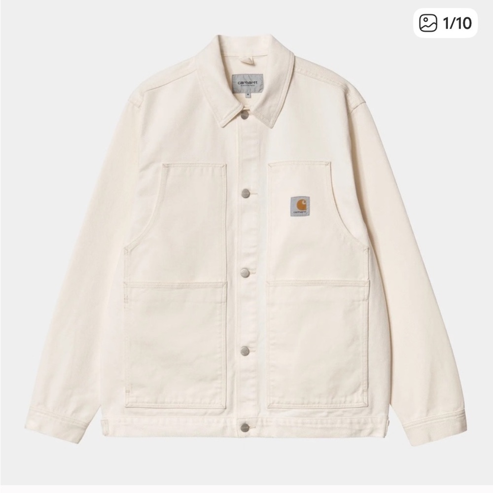 Carhartt Women's Cream Utility WIP Chore Jacket in natural stone NWT